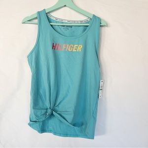 Tommy Hilfiger  Blue Tank Top Women's Tie Waist Knot